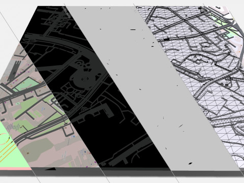 Cityscape Kyiv Ukraine fragment city - streets and roads 3D मॉडल