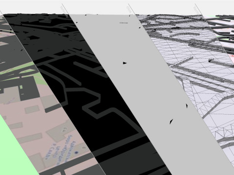 Cityscape Kyiv Ukraine fragment city - streets and roads 3D मॉडल