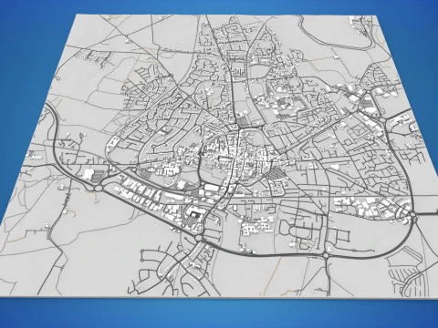 Cityscape Chichester Great Britain 3D Model