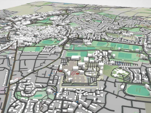 Cityscape Chichester Great Britain 3D Model