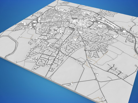 Cityscape Chichester Great Britain 3D Модель