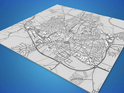 Cityscape Chichester Great Britain 3D Model