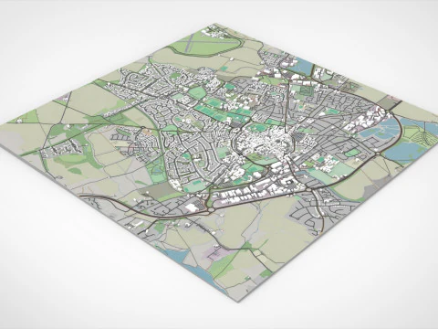 Cityscape Chichester Great Britain 3D Model