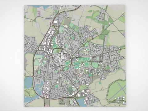 Cityscape Chichester Great Britain 3D Model
