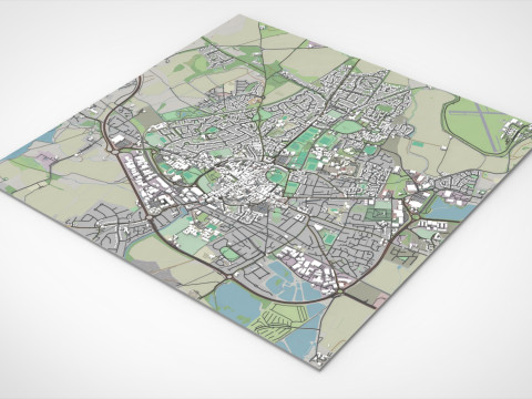 Cityscape Chichester Great Britain 3D Модель