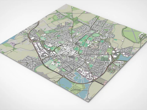 Cityscape Chichester Great Britain 3D Model