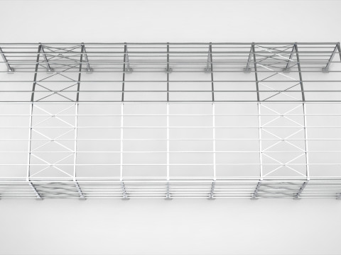 Industrial Metal Hangar Modello 3D