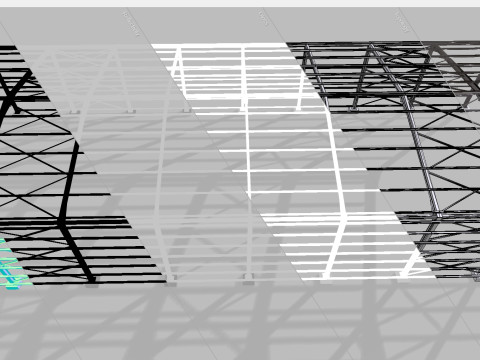 Industrial Metal Hangar Modello 3D