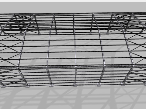 Industrial Metal Hangar Modello 3D