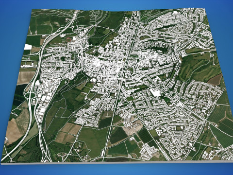 Cityscape Winchester Great Britain 3D Модель