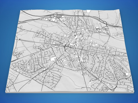 Cityscape Winchester Great Britain 3D Модель