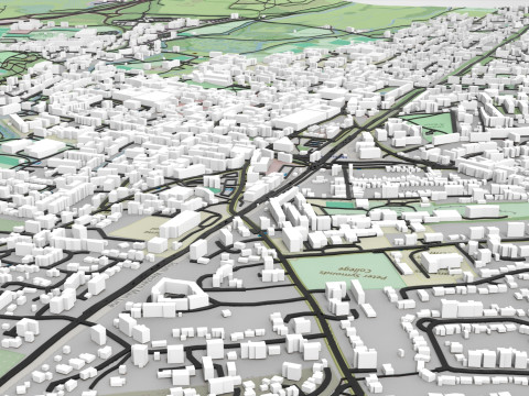 Cityscape Winchester Great Britain 3D Модель