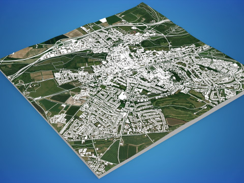 Cityscape Winchester Great Britain 3D Модель
