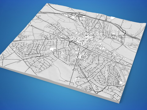 Cityscape Winchester Great Britain 3D Модель