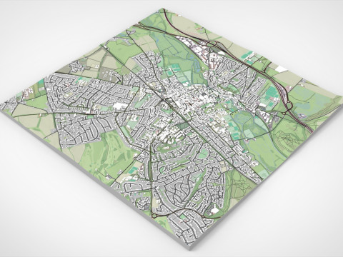 Cityscape Winchester Great Britain 3D Модель