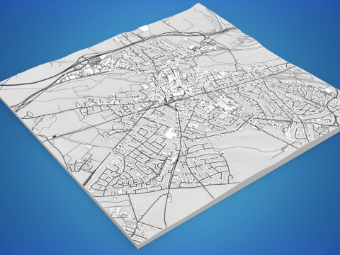 Cityscape Winchester Great Britain 3D Модель
