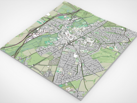 Cityscape Winchester Great Britain 3D Модель