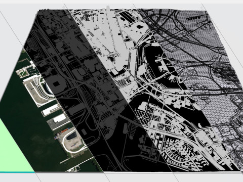 Cityscape Cleveland Ohio United States 3D Model
