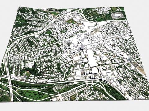 Cityscape White Plains New York State United States 3D Модель