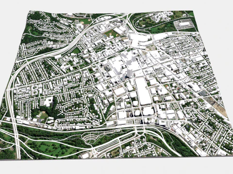 Cityscape White Plains New York State United States 3D Model