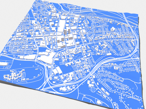 Cityscape White Plains New York State United States 3D Модель