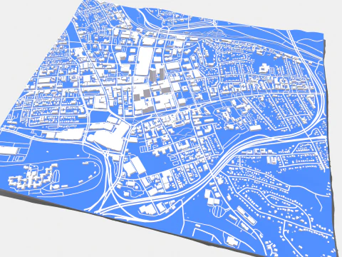 Cityscape White Plains New York State United States 3D Model