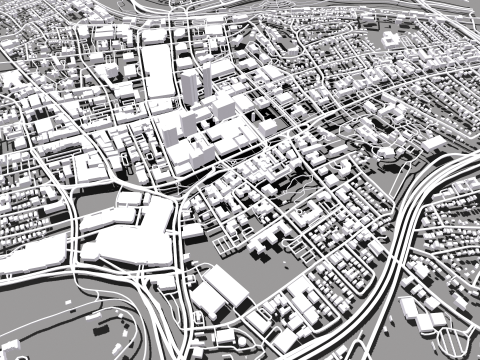 Cityscape White Plains New York State United States 3D Модель