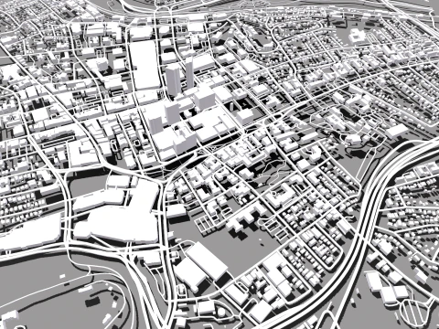 Cityscape White Plains New York State United States 3D Model