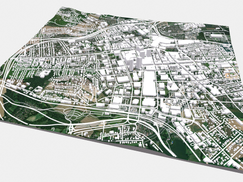 Cityscape White Plains New York State United States 3D Модель