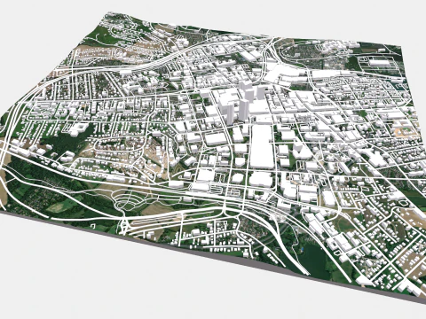 Cityscape White Plains New York State United States 3D Model