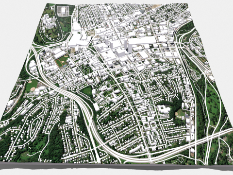 Cityscape White Plains New York State United States 3D Модель