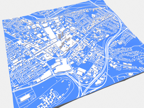 Cityscape White Plains New York State United States 3D Модель