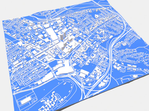 Cityscape White Plains New York State United States 3D Model