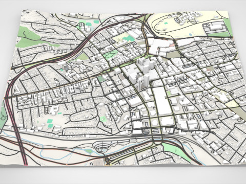 Cityscape White Plains New York State United States 3D Модель