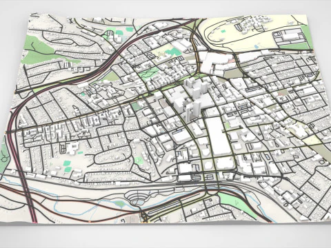 Cityscape White Plains New York State United States 3D Model