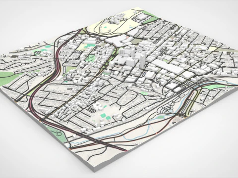 Cityscape White Plains New York State United States 3D Model