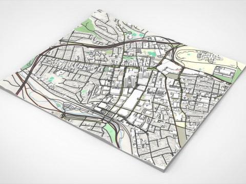 Cityscape White Plains New York State United States 3D Модель