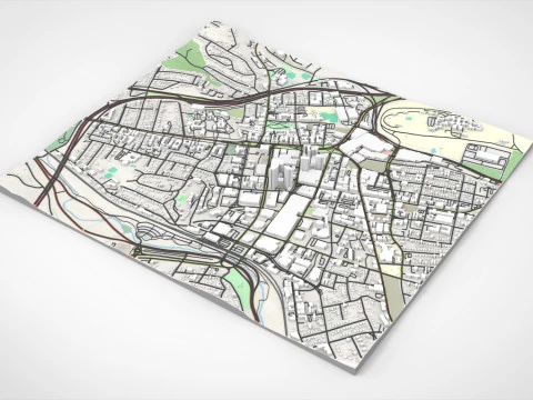 Cityscape White Plains New York State United States 3D Model