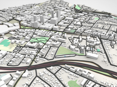 Cityscape White Plains New York State United States 3D Модель