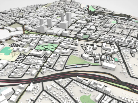 Cityscape White Plains New York State United States 3D Model