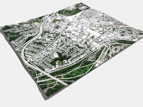 Cityscape White Plains New York State United States 3D Модель