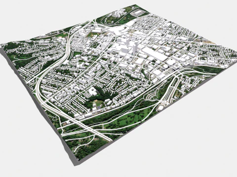 Cityscape White Plains New York State United States 3D Model