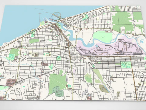 Paisagem urbana Lorain County Ohio Estados Unidos Modelo 3D