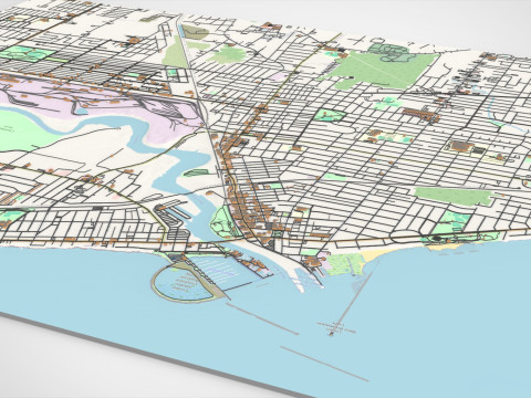 Cityscape Lorain County Ohio United States Model 3D