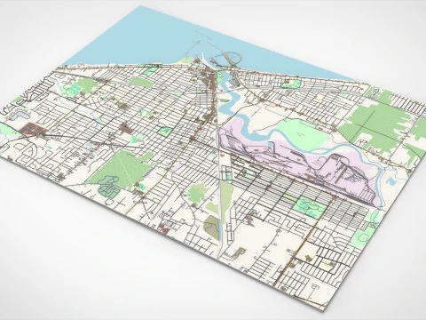 Cityscape Lorain County Ohio United States 3D Model