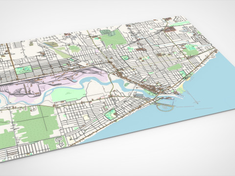 Cityscape Lorain County Ohio United States Model 3D