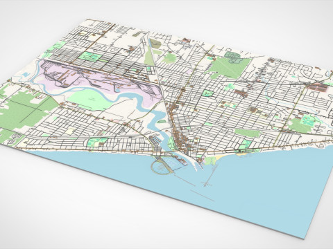 Cityscape Lorain County Ohio United States Model 3D