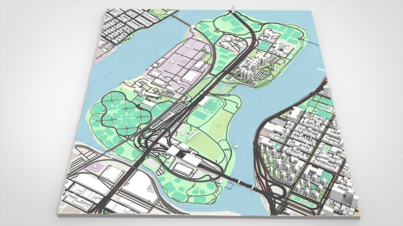 Randalls Island New York City Modelo 3D .c4d .max .obj .3ds .fbx .stl .blend