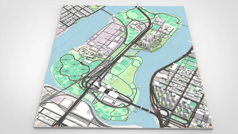 Isla Randalls Nueva York Modelo 3D .c4d .max .obj .3ds .fbx .stl .blend 