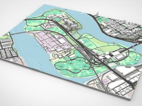 Randalls Island New York City Modelo 3D